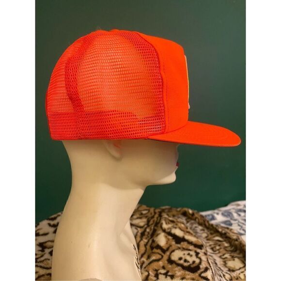 Vintage Tide Racing Hat NASCAR SnapBack Trucker Cap Neon Orange USA - Picture 5 of 8